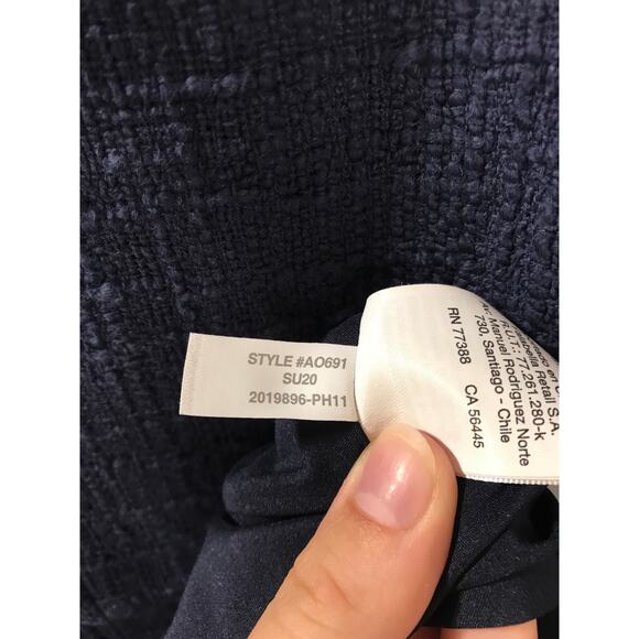 J. Crew Navy Tweed Dress Rickrack Scallop Trim Women's 4 Classic Office Business - Picture 11 of 13